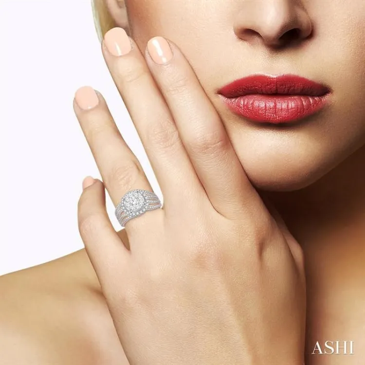 1 Ctw Diamond Lovebright Ring in 14K White Gold