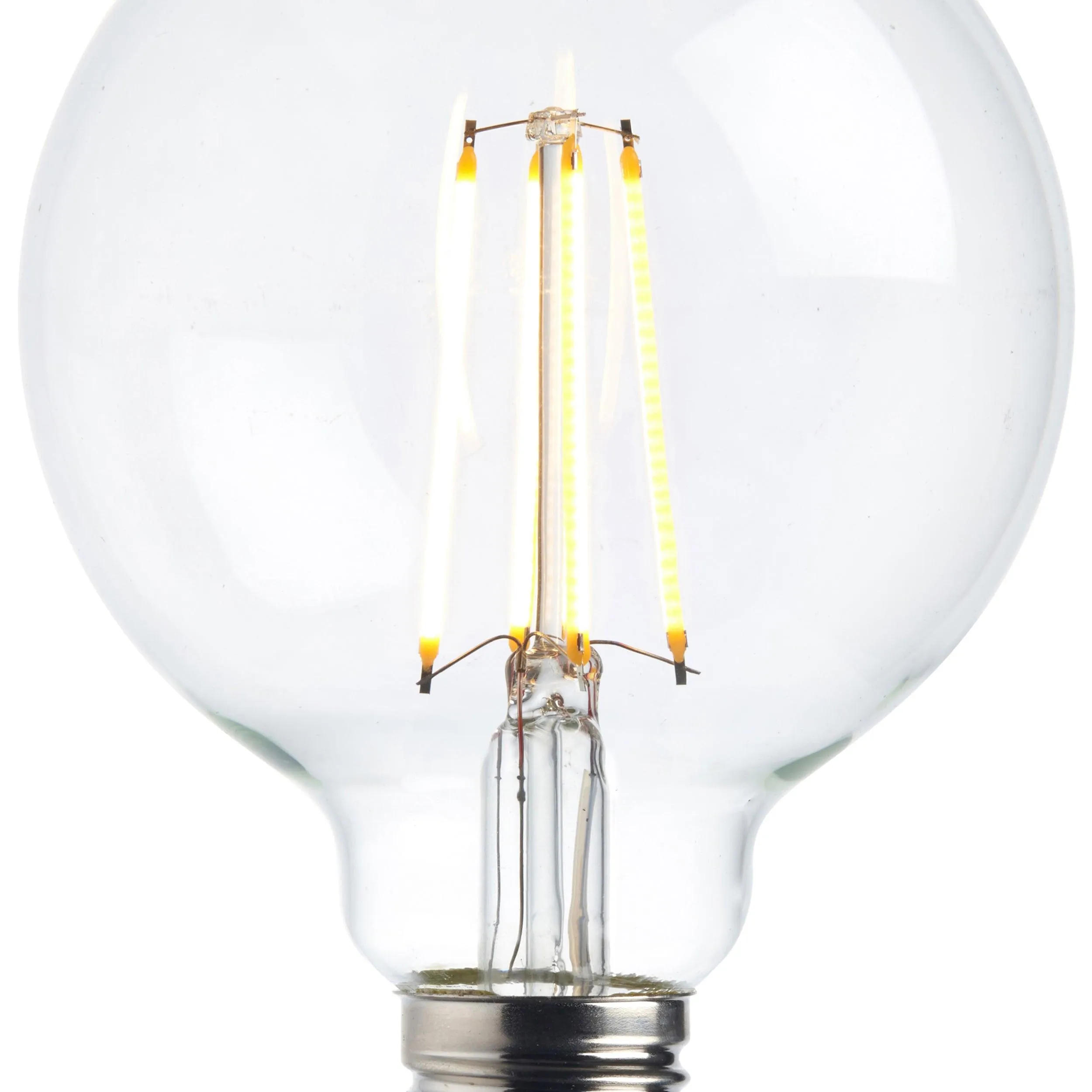 10 x E27 Warm White LED Filament Globe Light Bulb Dimmable 7W