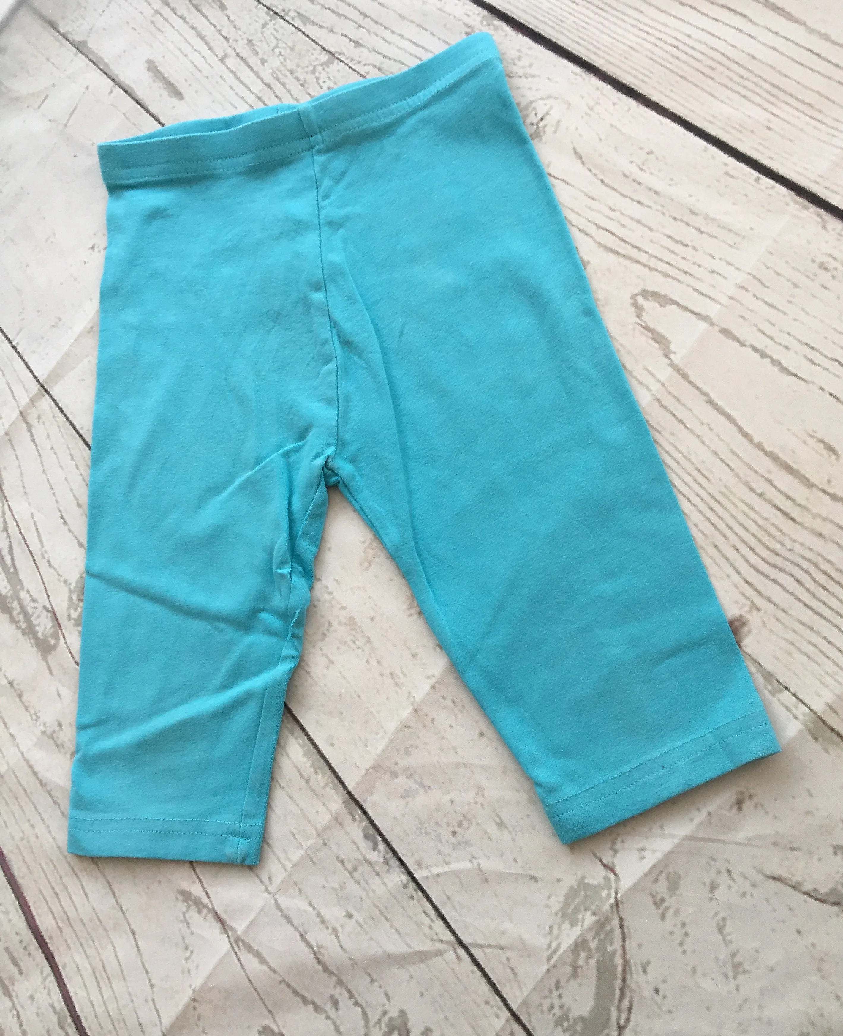 2-3 Years Aqua Cropped Leggings