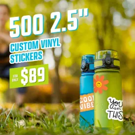 500 2.5" Custom Vinyl Stickers