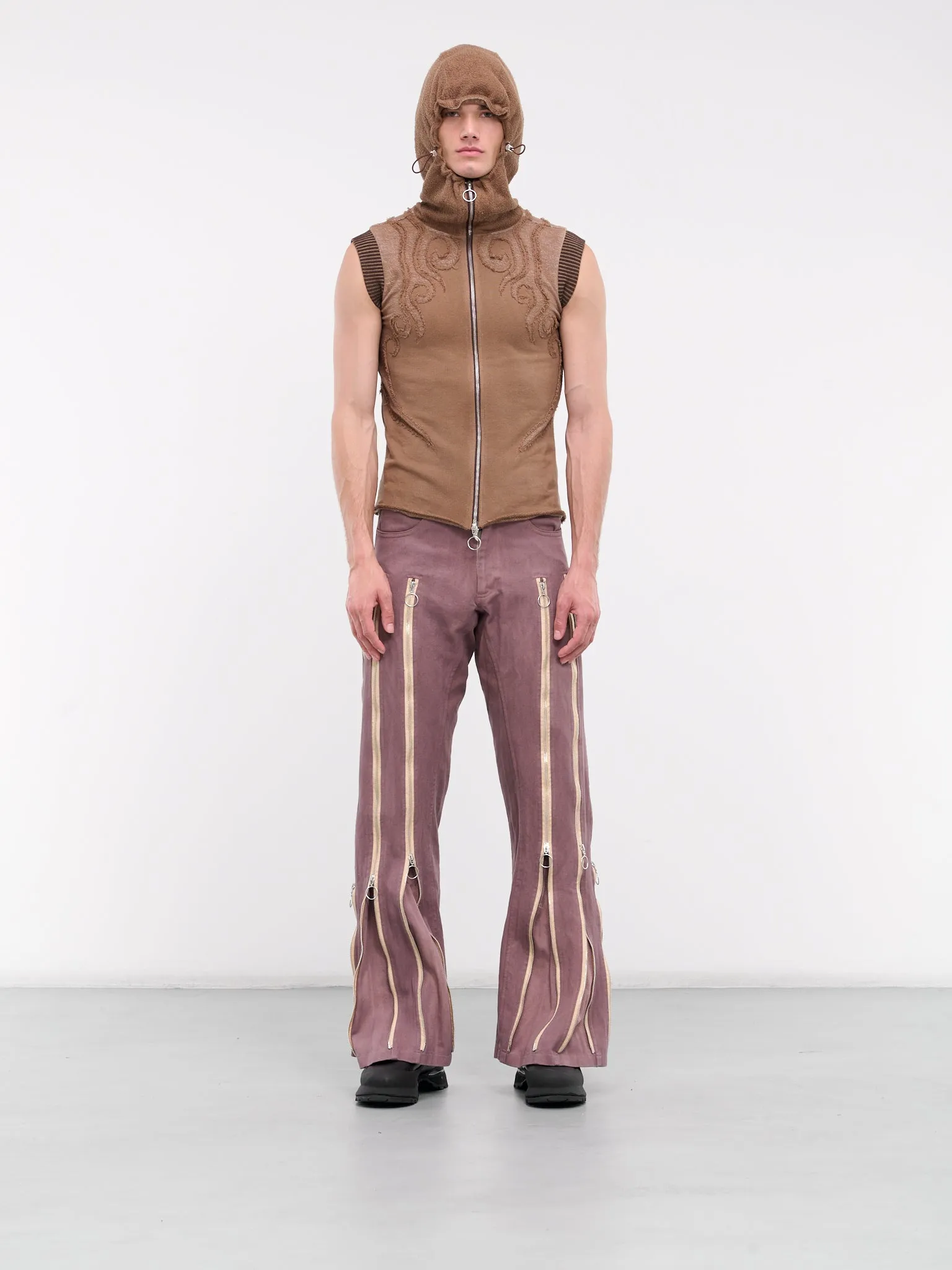 Adjustable Zip Fit Jeans (ADJZIPJEAN-BROWN-GARMENT-DYE)