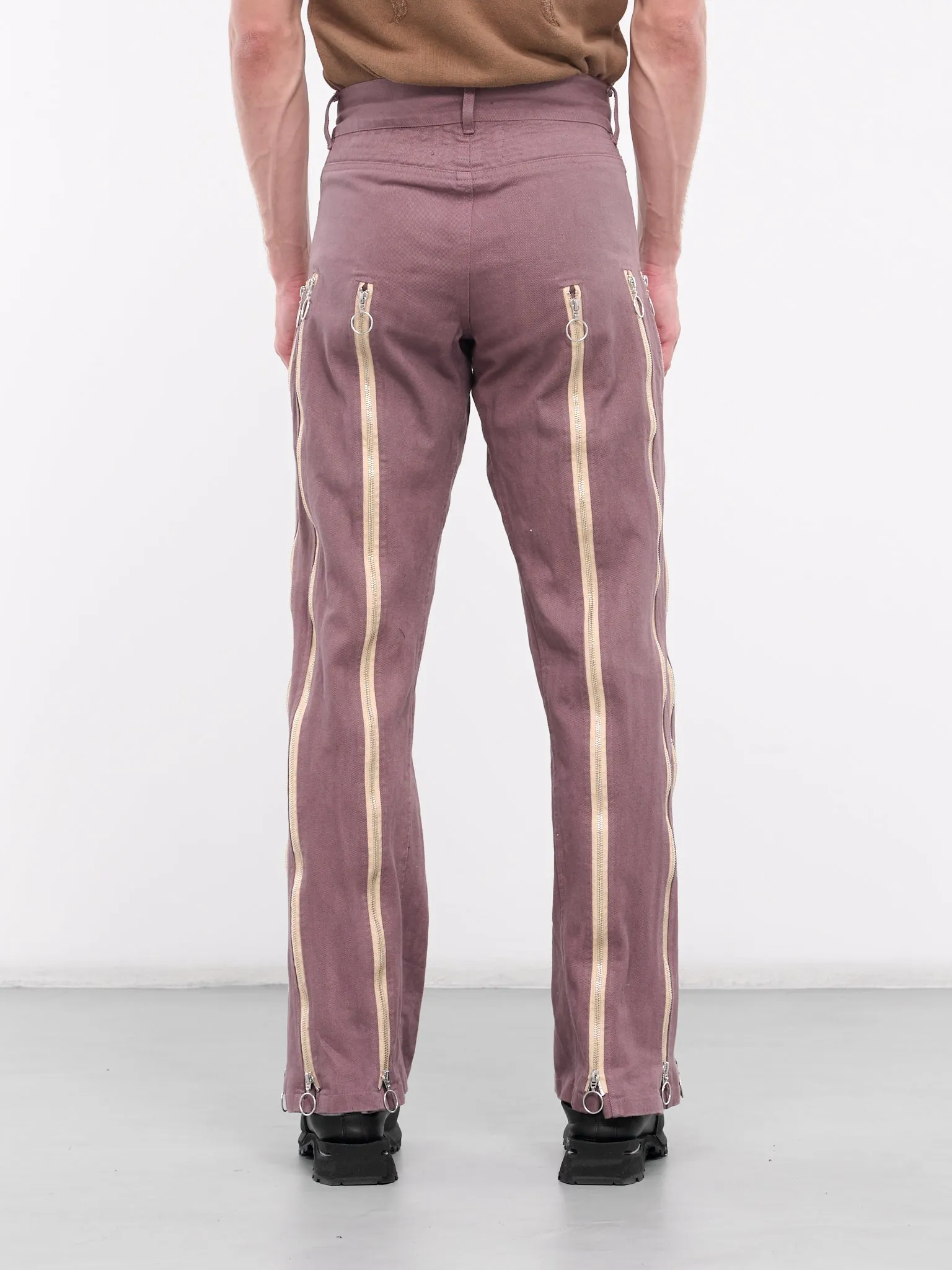Adjustable Zip Fit Jeans (ADJZIPJEAN-BROWN-GARMENT-DYE)