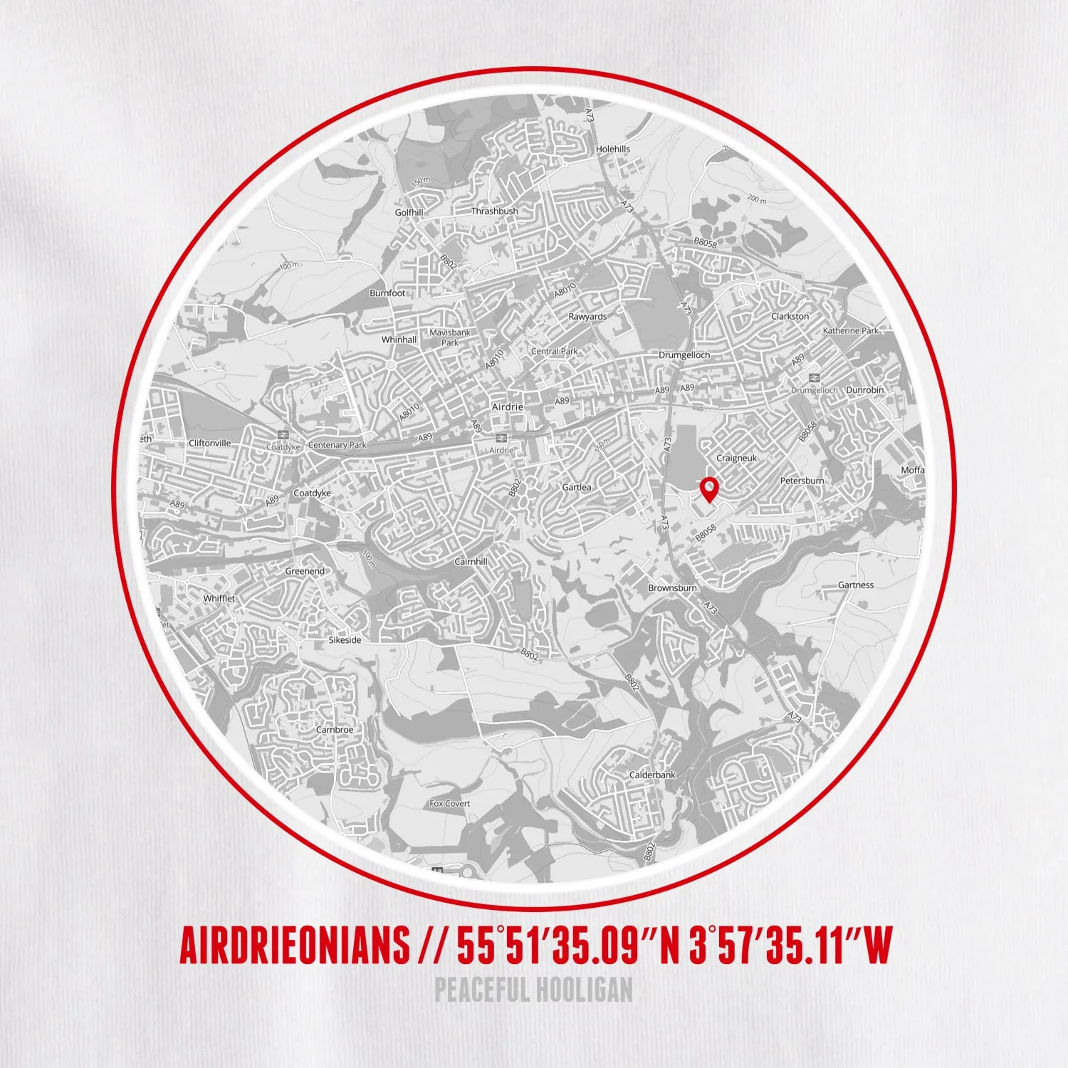 Airdrieonians Location T-Shirt White