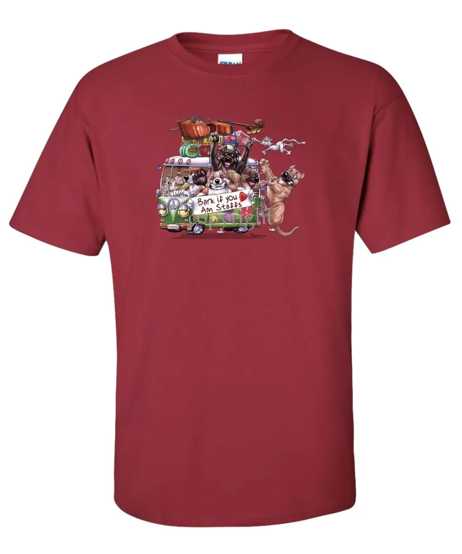 American Staffordshire Terrier - Bark If You Love Dogs - T-Shirt
