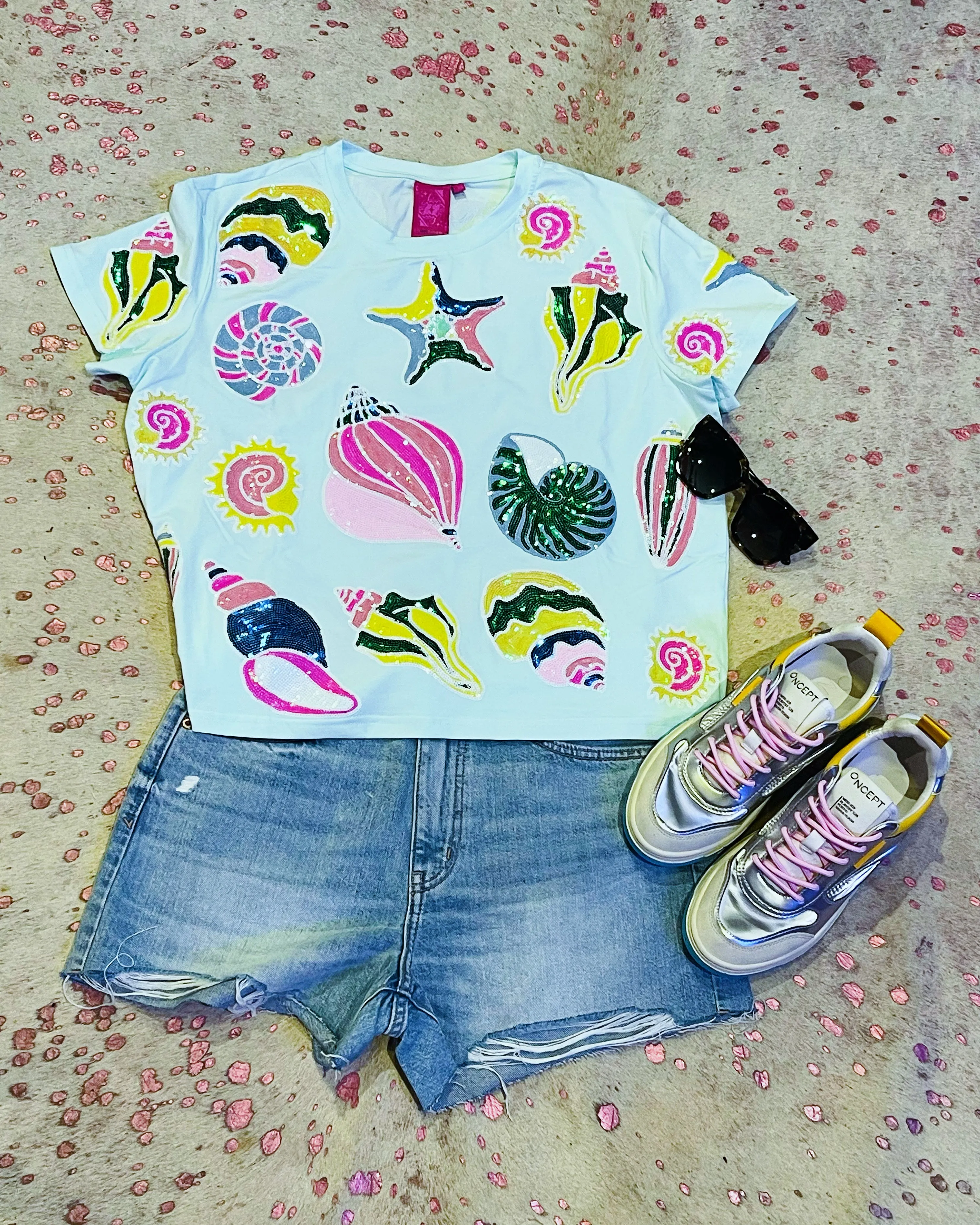 AQUA SHELL TEE