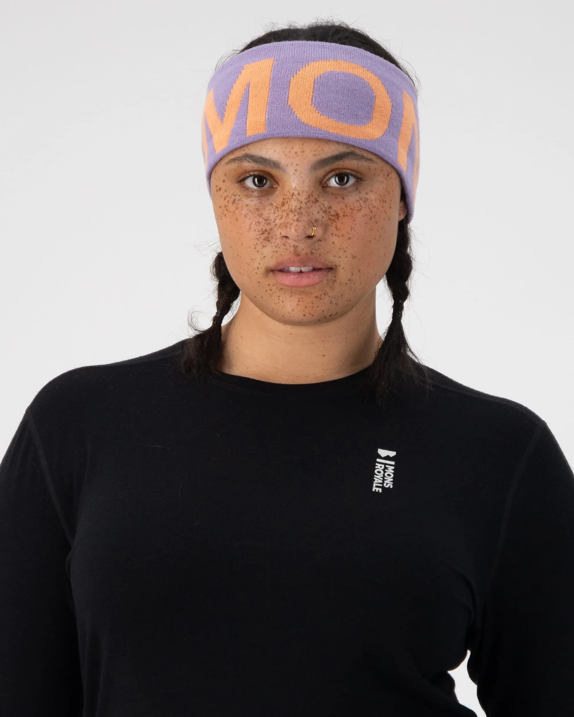 Arcadia Merino Headband - Lupin / Punch