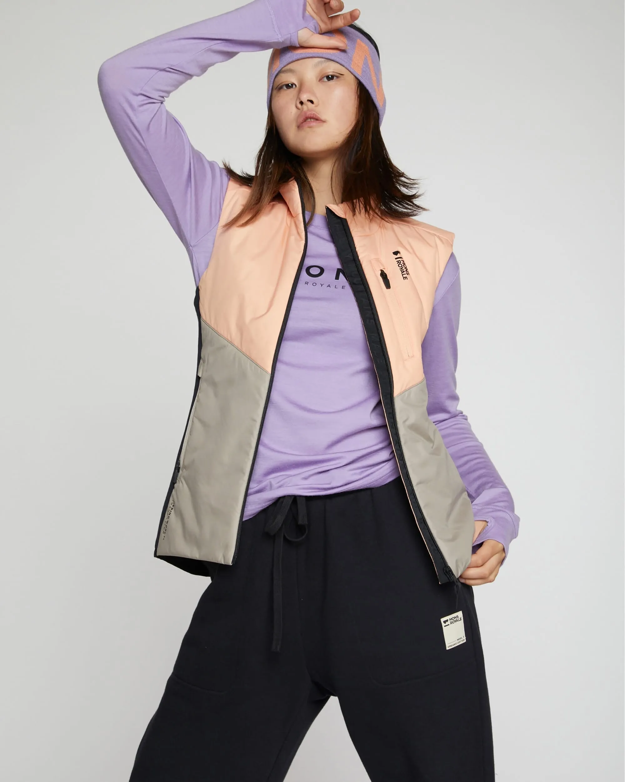 Arcadia Merino Headband - Lupin / Punch