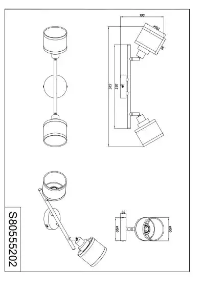 Arosa 2/3Lt Bar Spotlight - Chrome