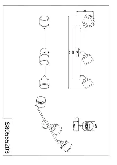 Arosa 2/3Lt Bar Spotlight - Chrome