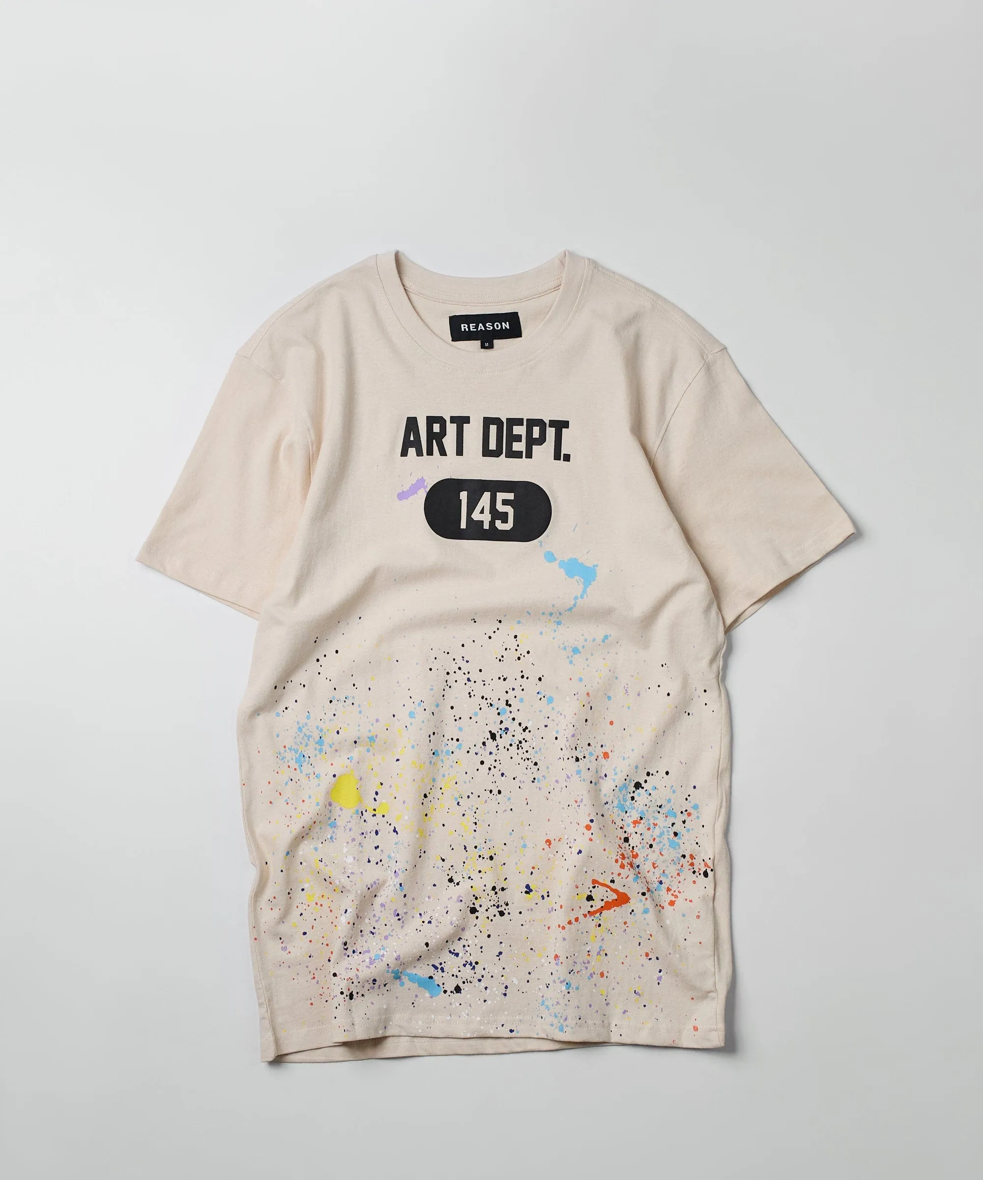 Art Dept Paint Splatter Short Sleeve Tee - Tan