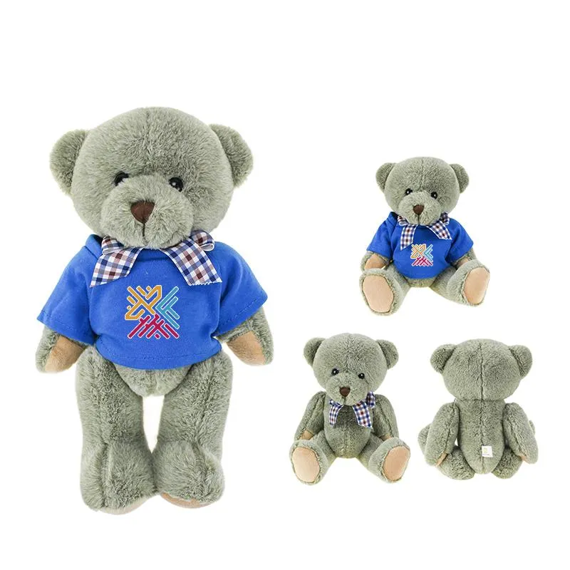 Articulated Bear with Bow, 24cm
