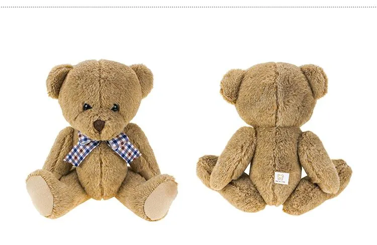Articulated Bear with Bow, 24cm