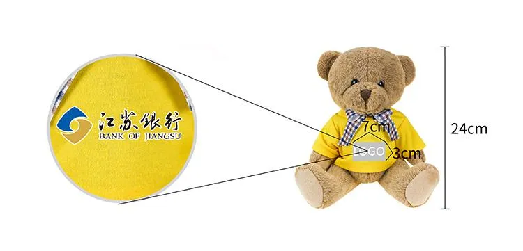 Articulated Bear with Bow, 24cm
