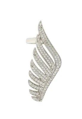 Athena Angel Wing Single Ear Climber Silver Right