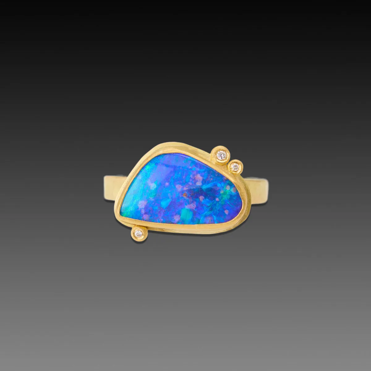 Australian Boulder Opal Ring