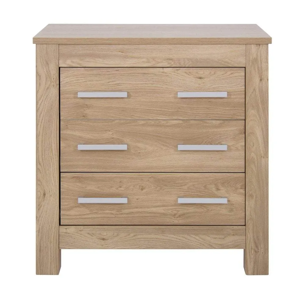 Baby Style Bordeaux 2pc Furniture Set - Oak inc free Sprung Cot Bed Mattress