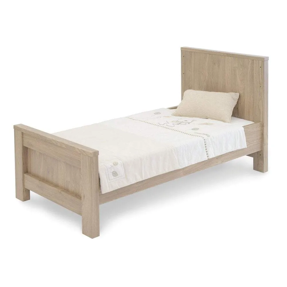 Baby Style Bordeaux 2pc Furniture Set - Oak inc free Sprung Cot Bed Mattress