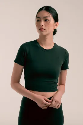 Baby Tee (Crop) in Basil