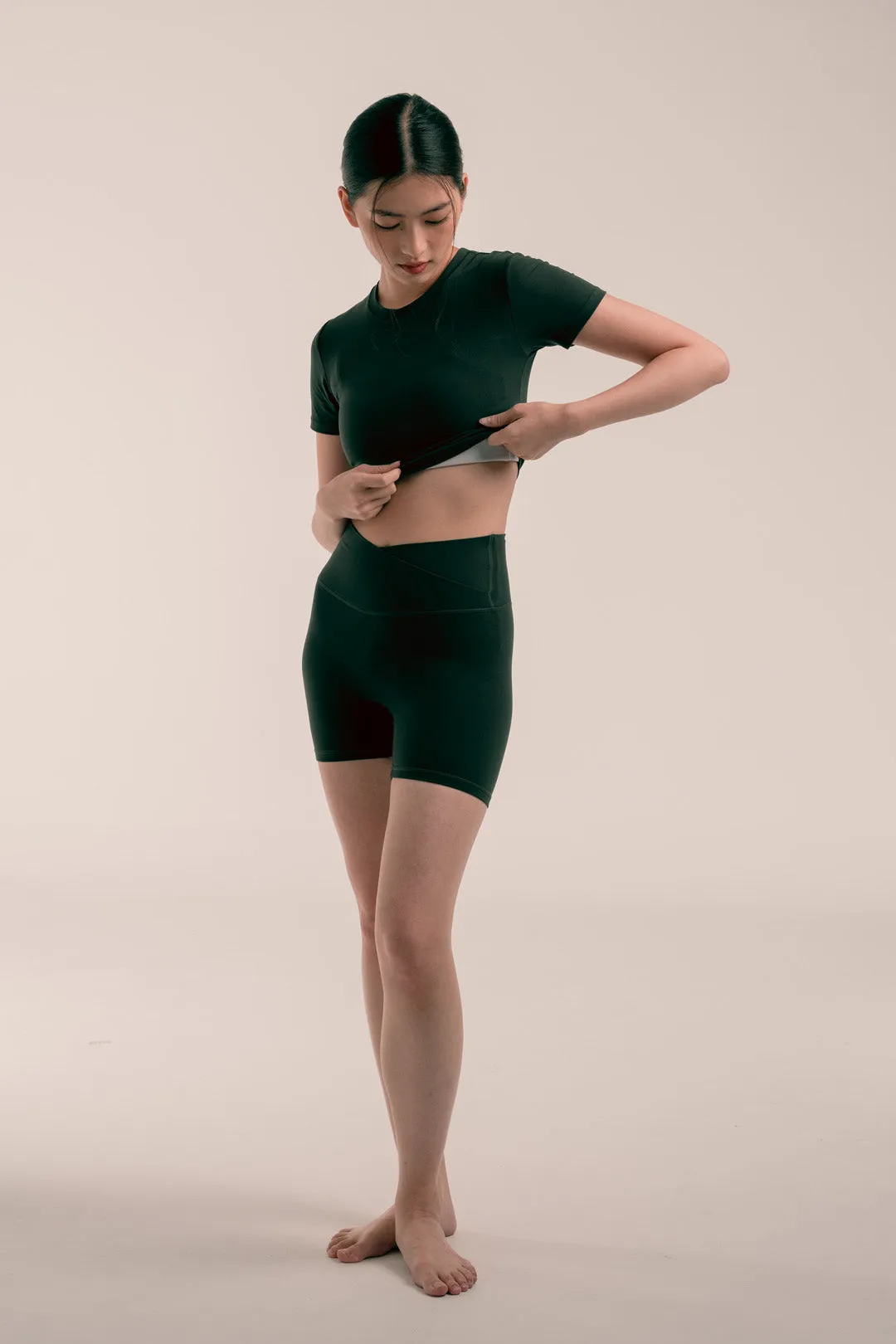 Baby Tee (Crop) in Basil