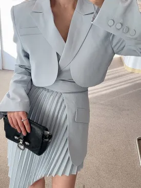 BANDETTE Blazer & Skirt Set in Light Blue