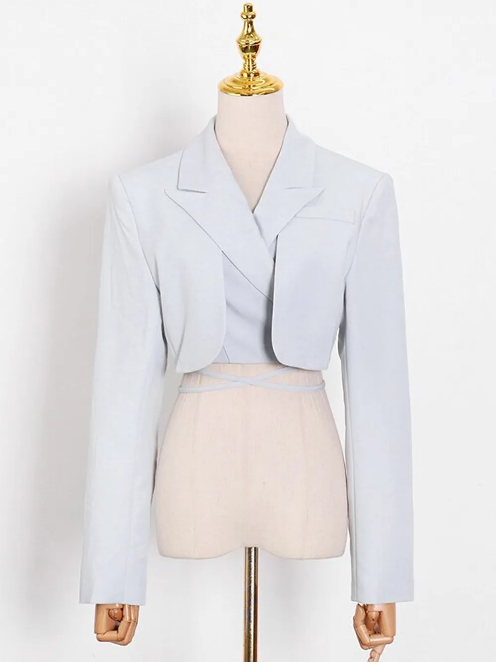 BANDETTE Blazer & Skirt Set in Light Blue