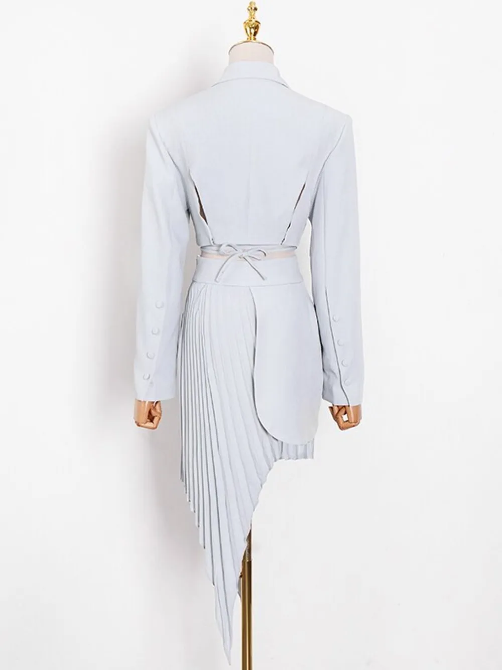BANDETTE Blazer & Skirt Set in Light Blue