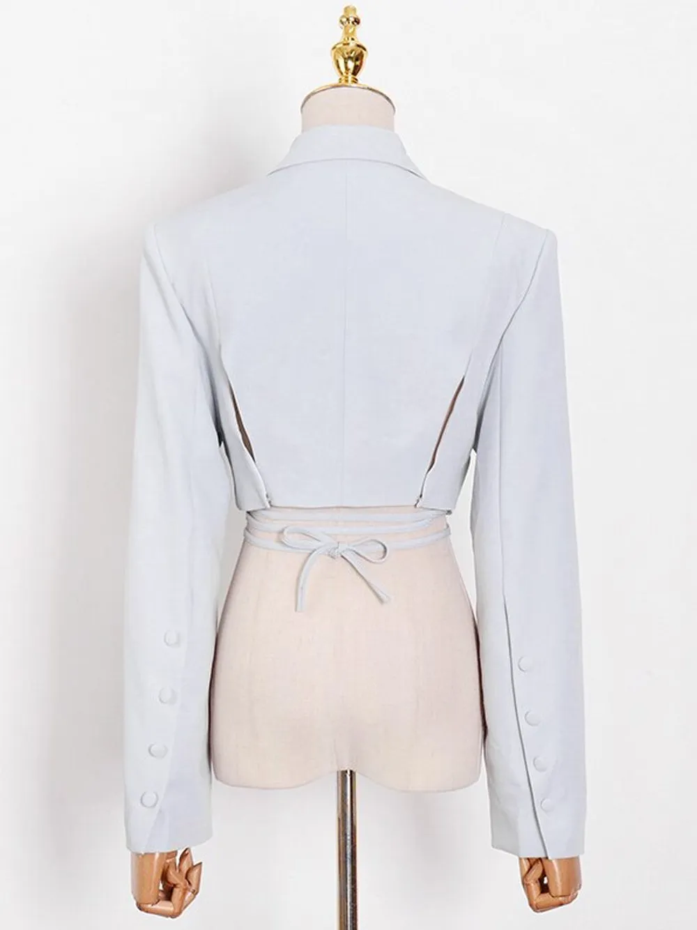 BANDETTE Blazer & Skirt Set in Light Blue