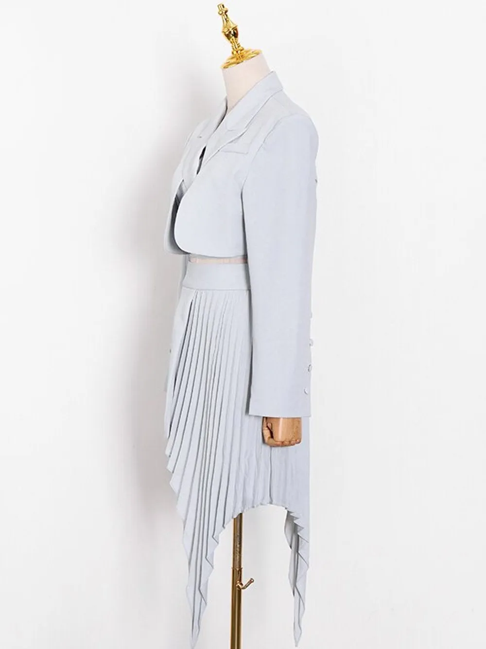 BANDETTE Blazer & Skirt Set in Light Blue