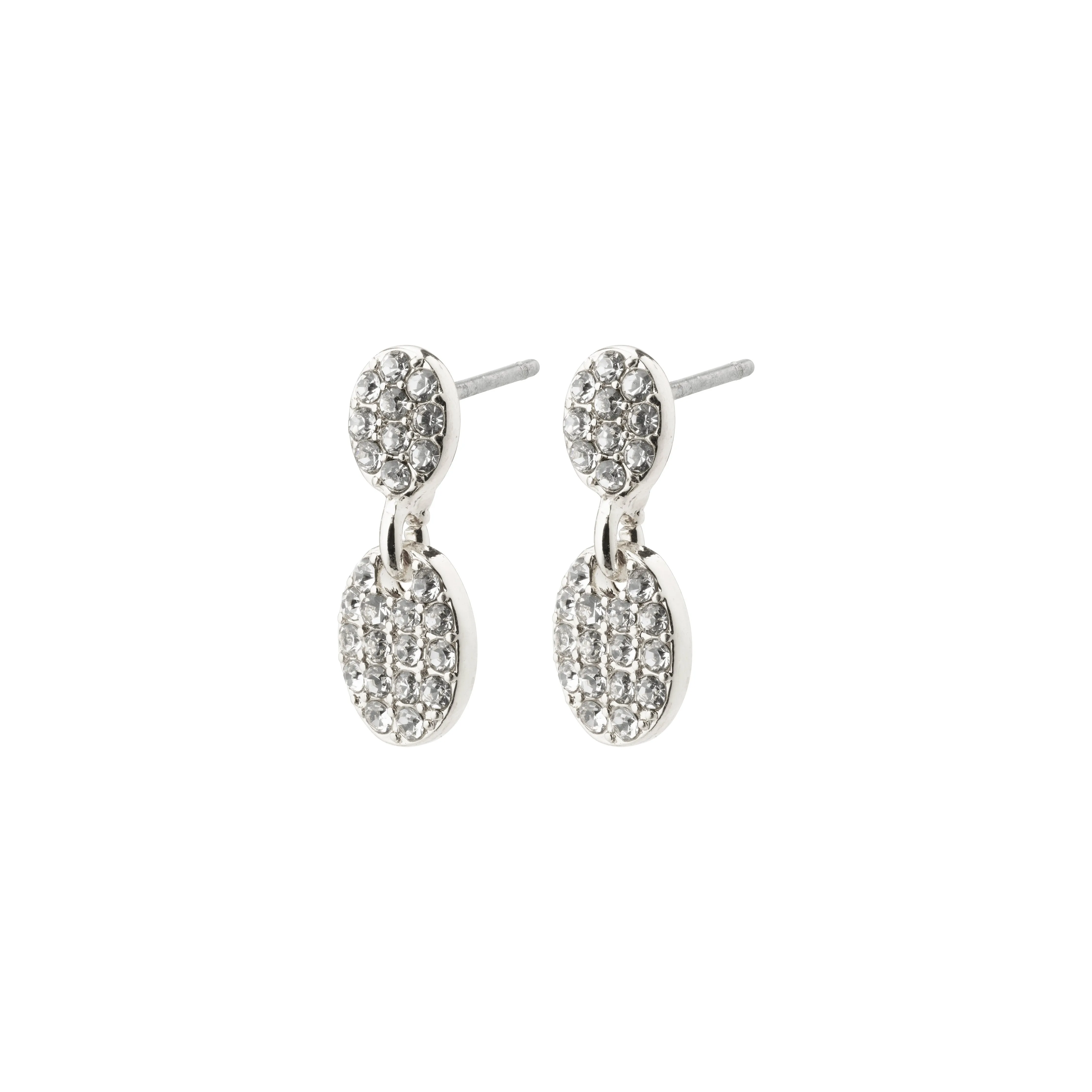 BEAT recycled crystal earrings silver-plated