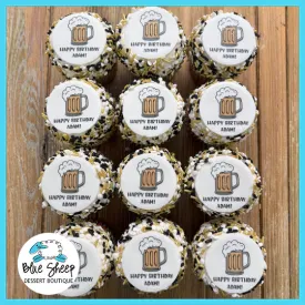 Beer Themed Personalized Cupcakes