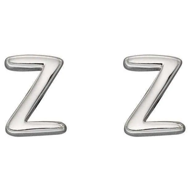 Beginnings Z Initial Stud Earrings - Silver