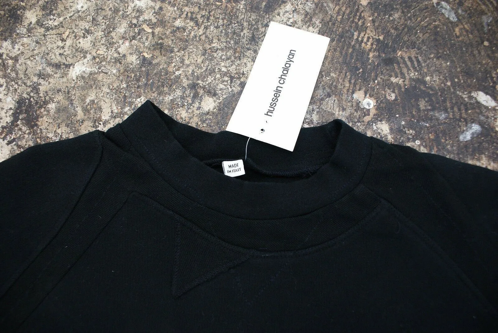 Black Irregular Detail Sweatshirt
