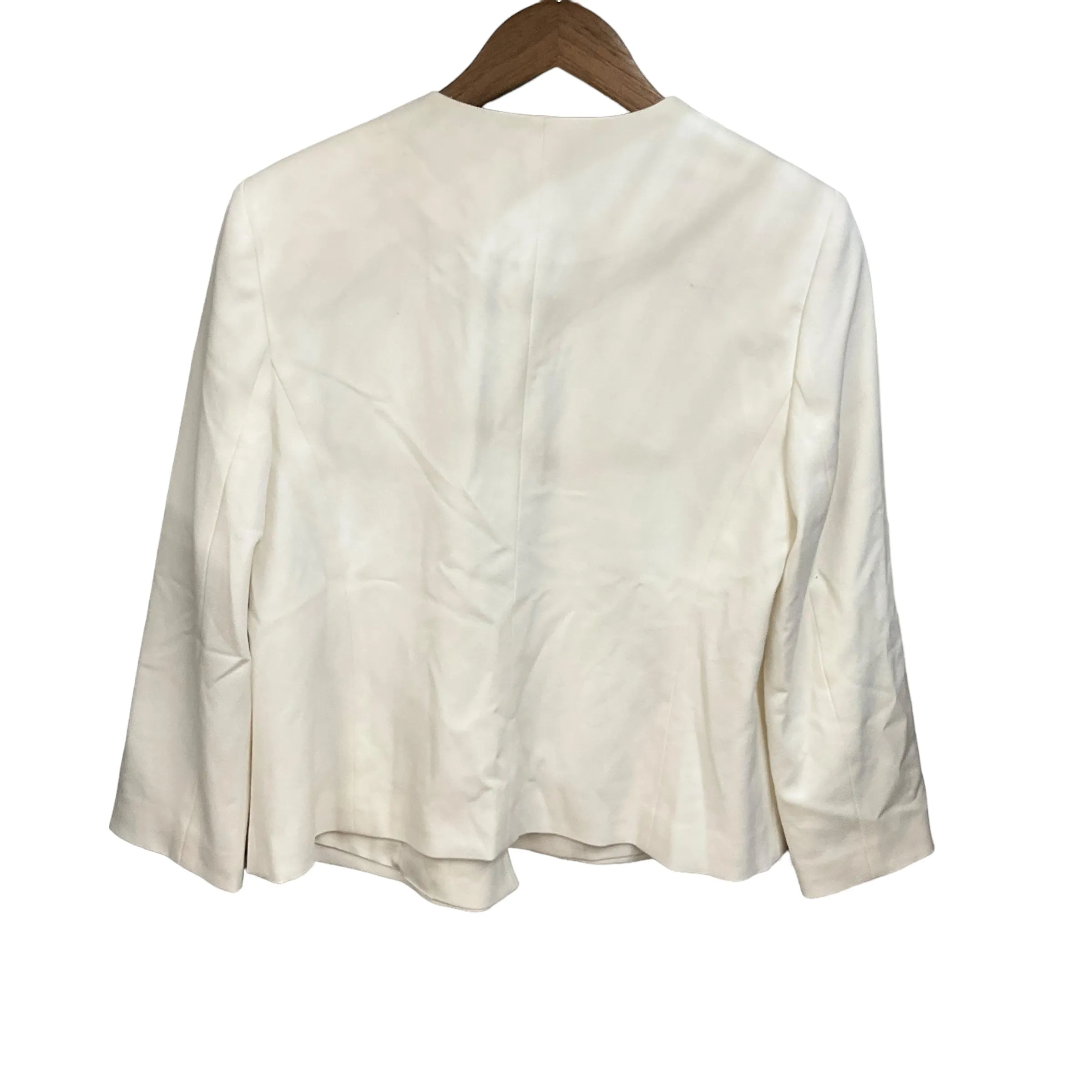 Blazer By Ann Taylor In Cream, Size: L