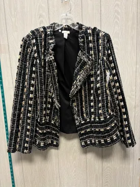 Blazer By Chicos In Black & Cream, Size: Xl