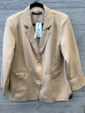 Blazer By Clothes Mentor In Tan, Size: L