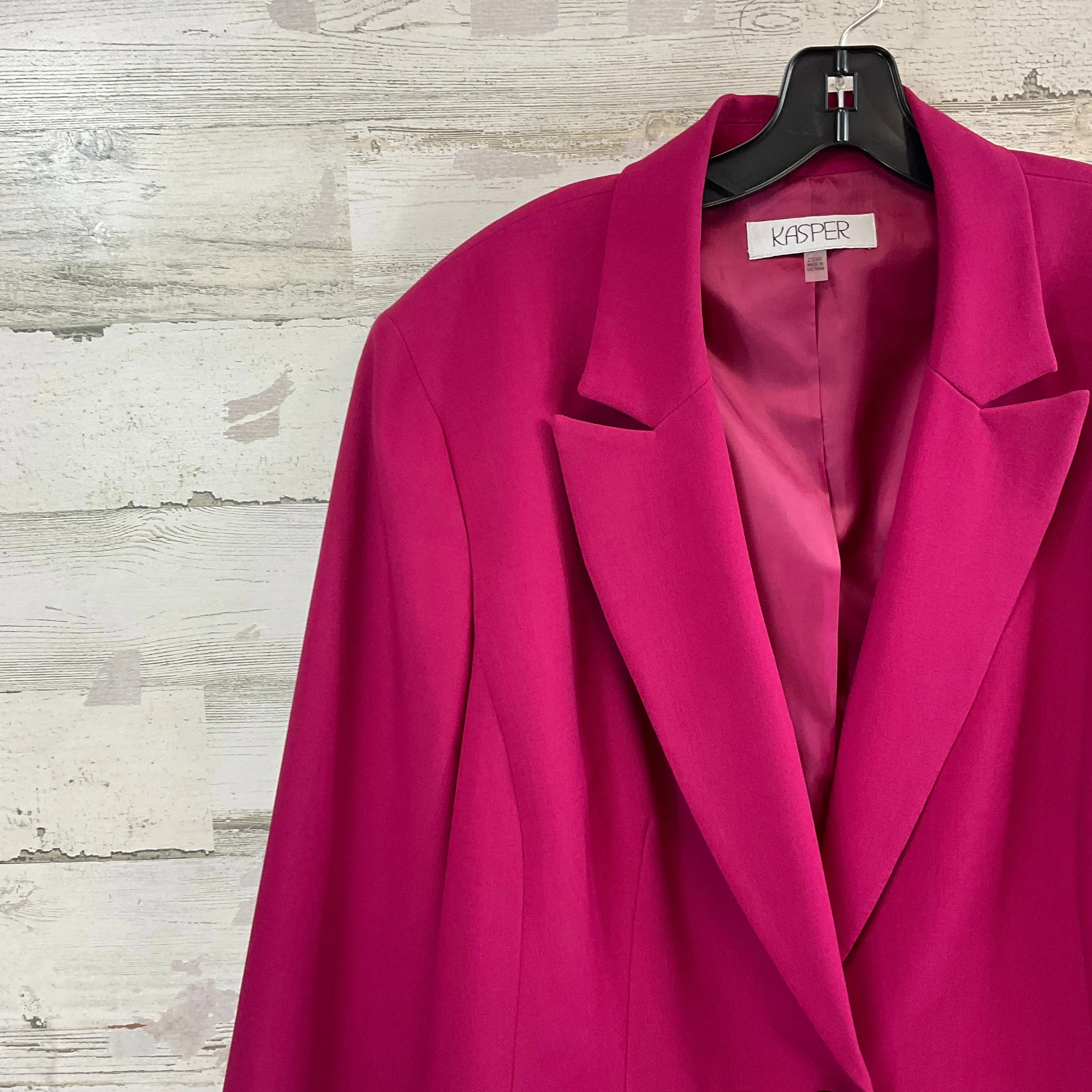 Blazer By Kasper In Pink, Size: 1x
