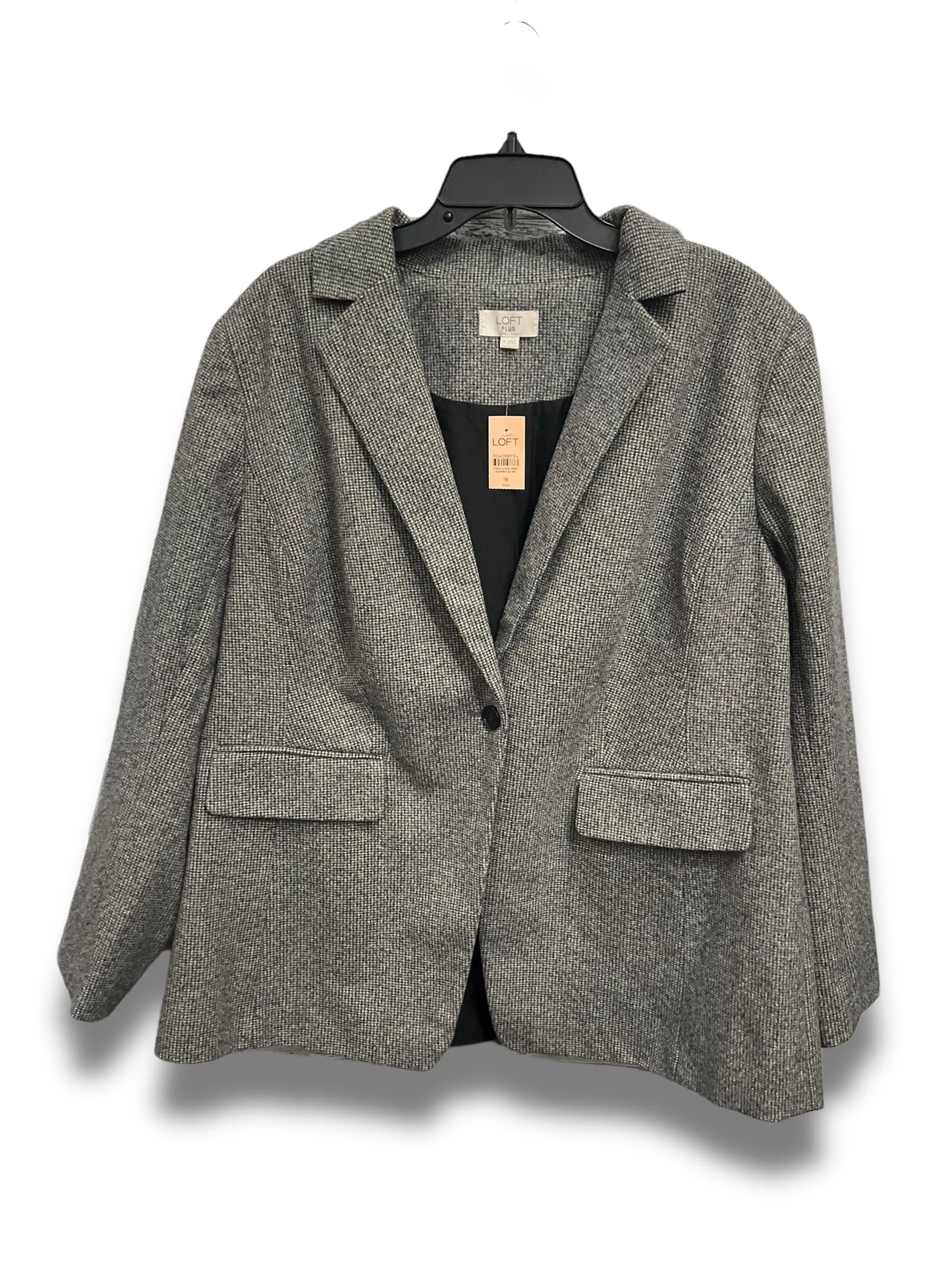 Blazer By Loft In Grey, Size: 1x