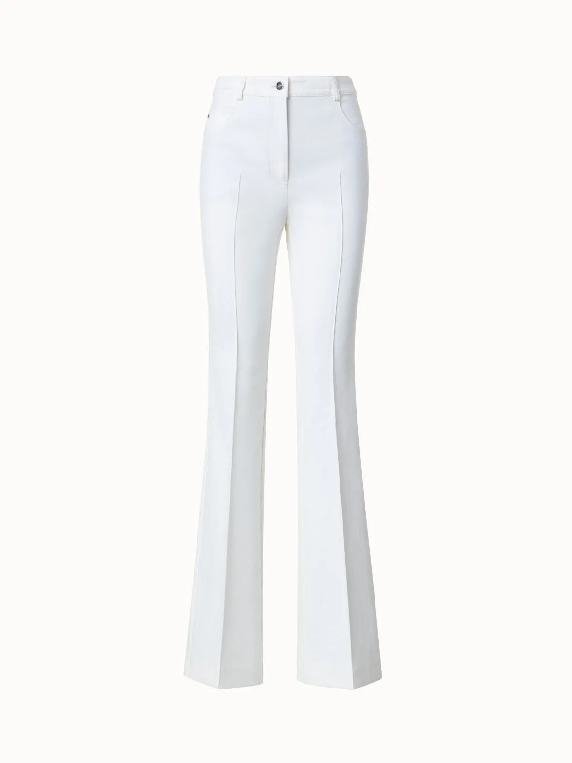Bootcut Cotton Silk Stretch Double-Face Pants