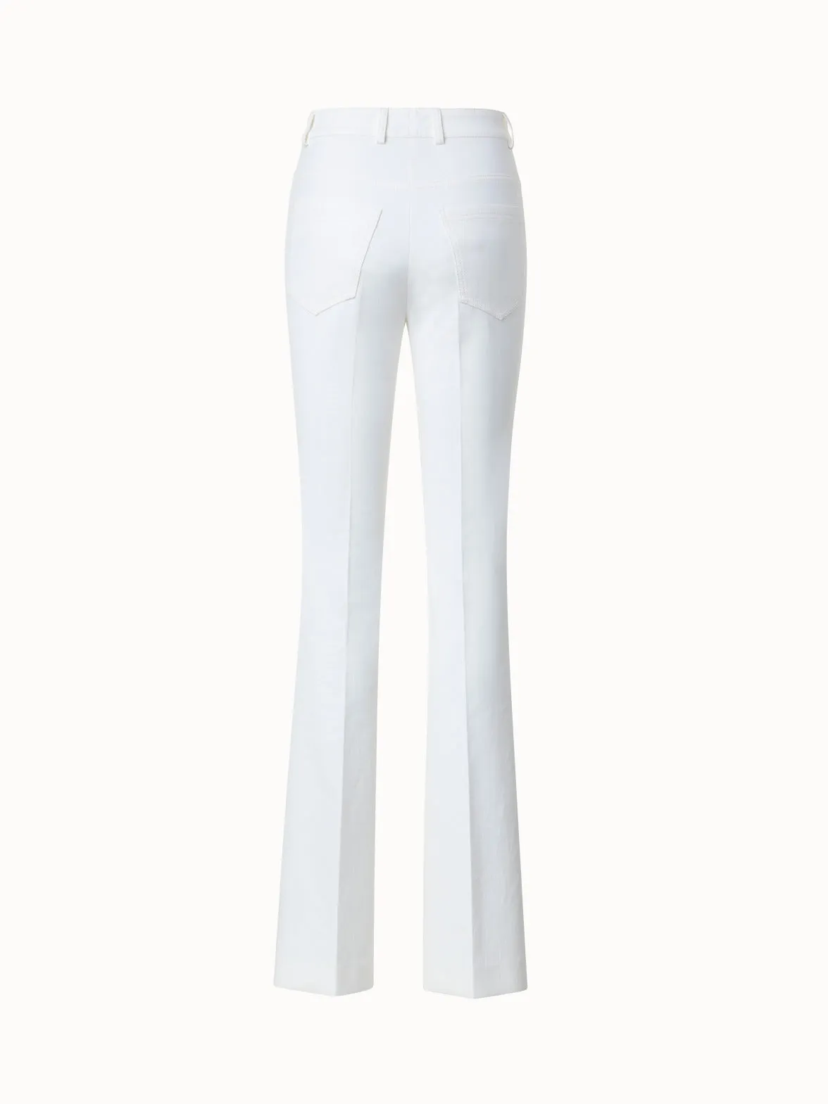Bootcut Cotton Silk Stretch Double-Face Pants