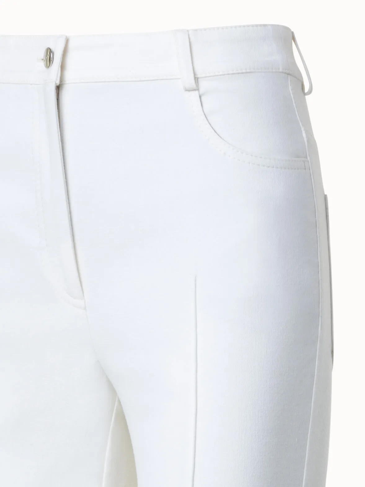 Bootcut Cotton Silk Stretch Double-Face Pants
