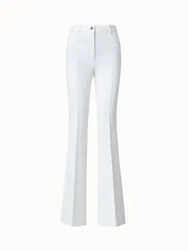 Bootcut Cotton Silk Stretch Double-Face Pants