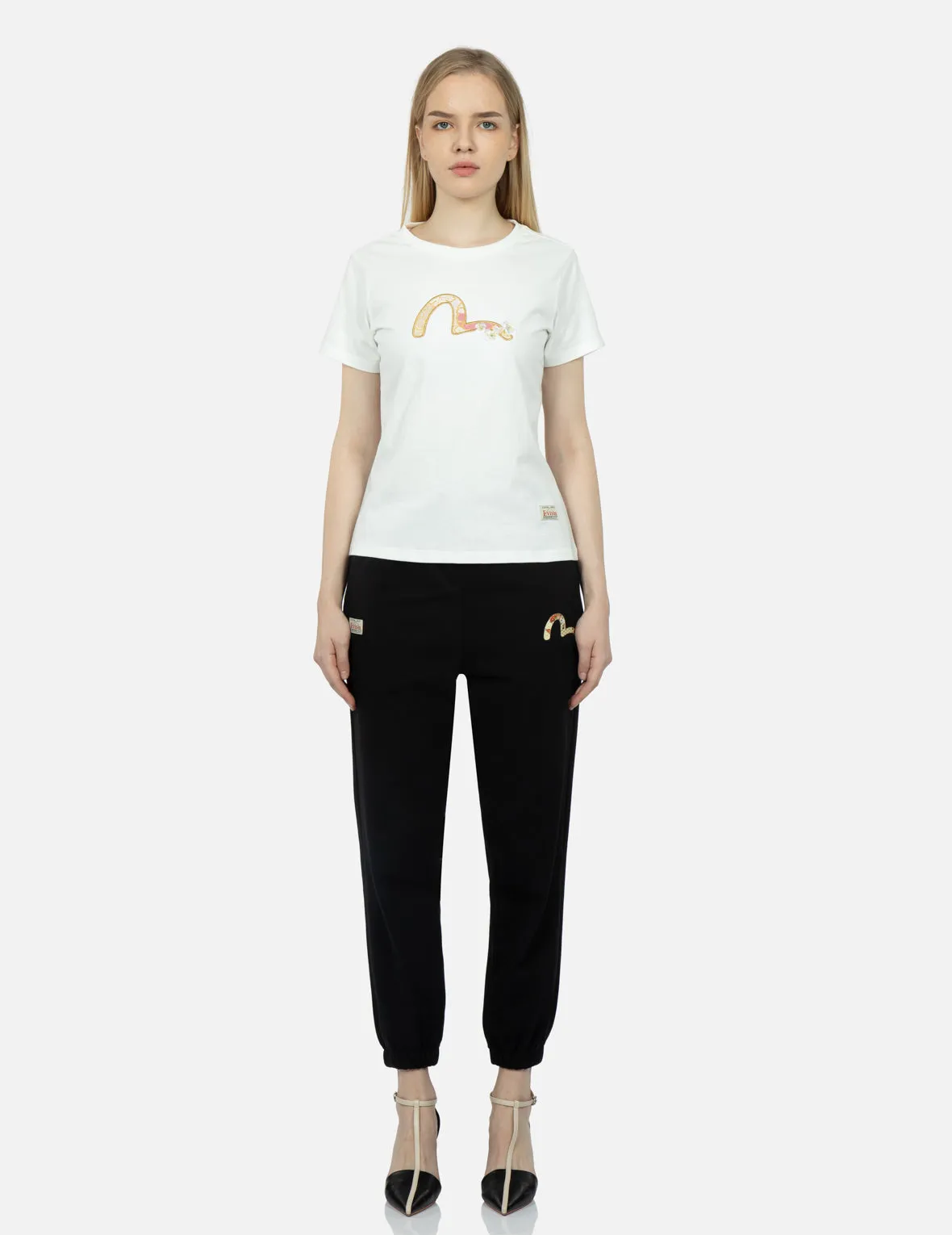 Brocade Seagull Appliqué T-shirt