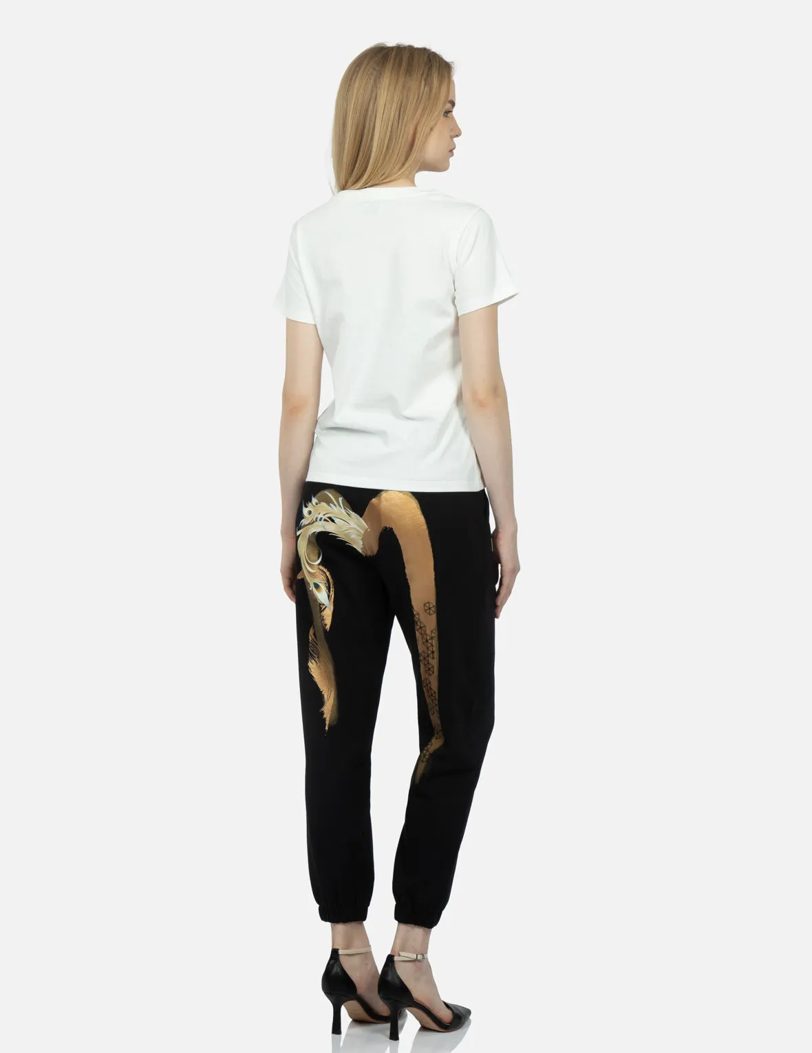 Brocade Seagull Appliqué T-shirt
