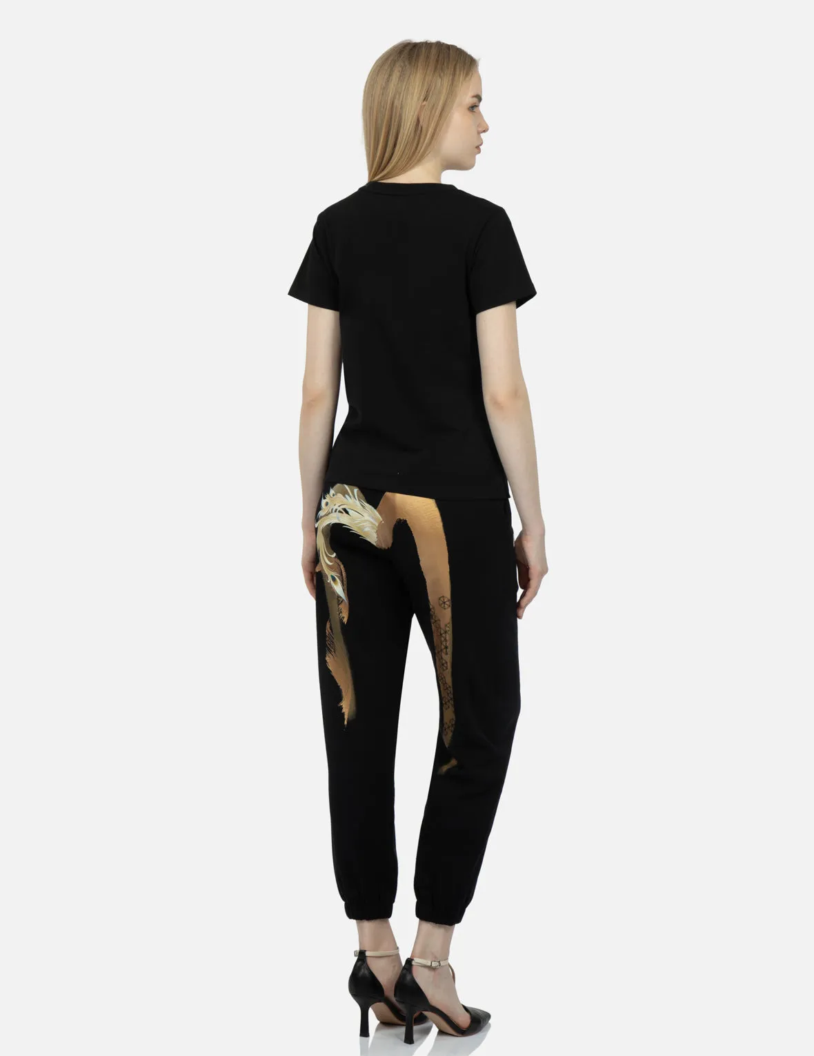 Brocade Seagull Appliqué T-shirt