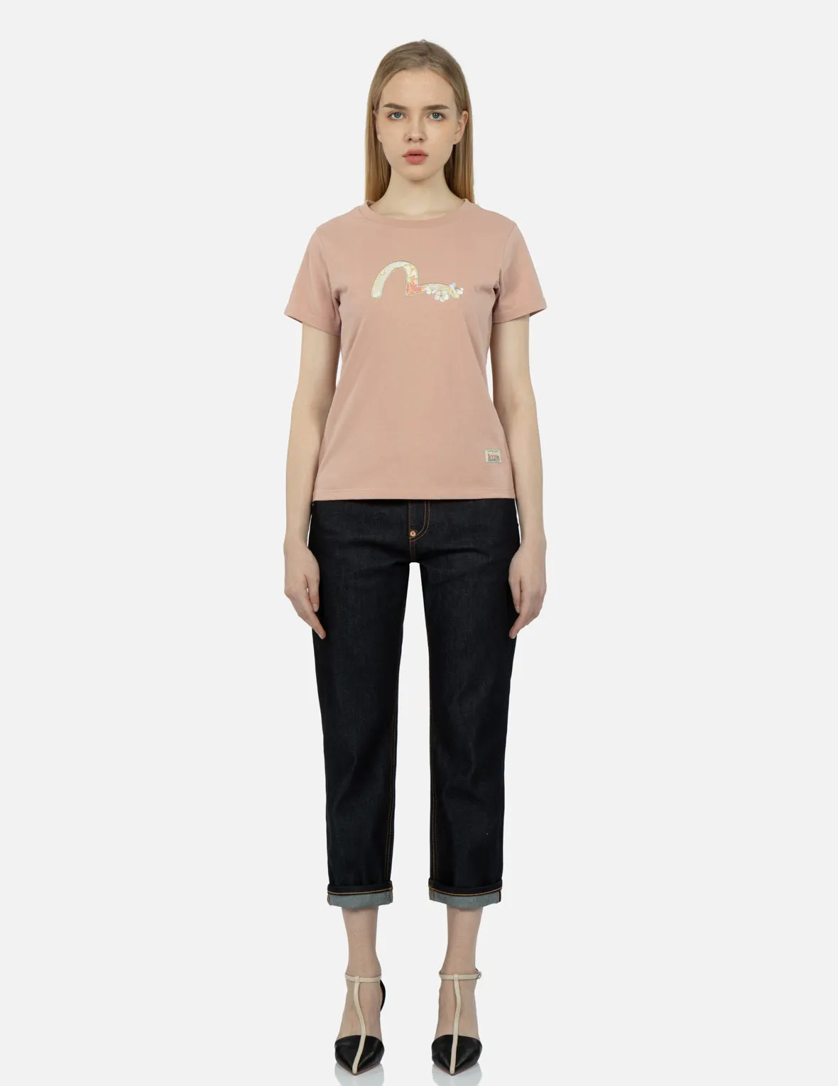 Brocade Seagull Appliqué T-shirt