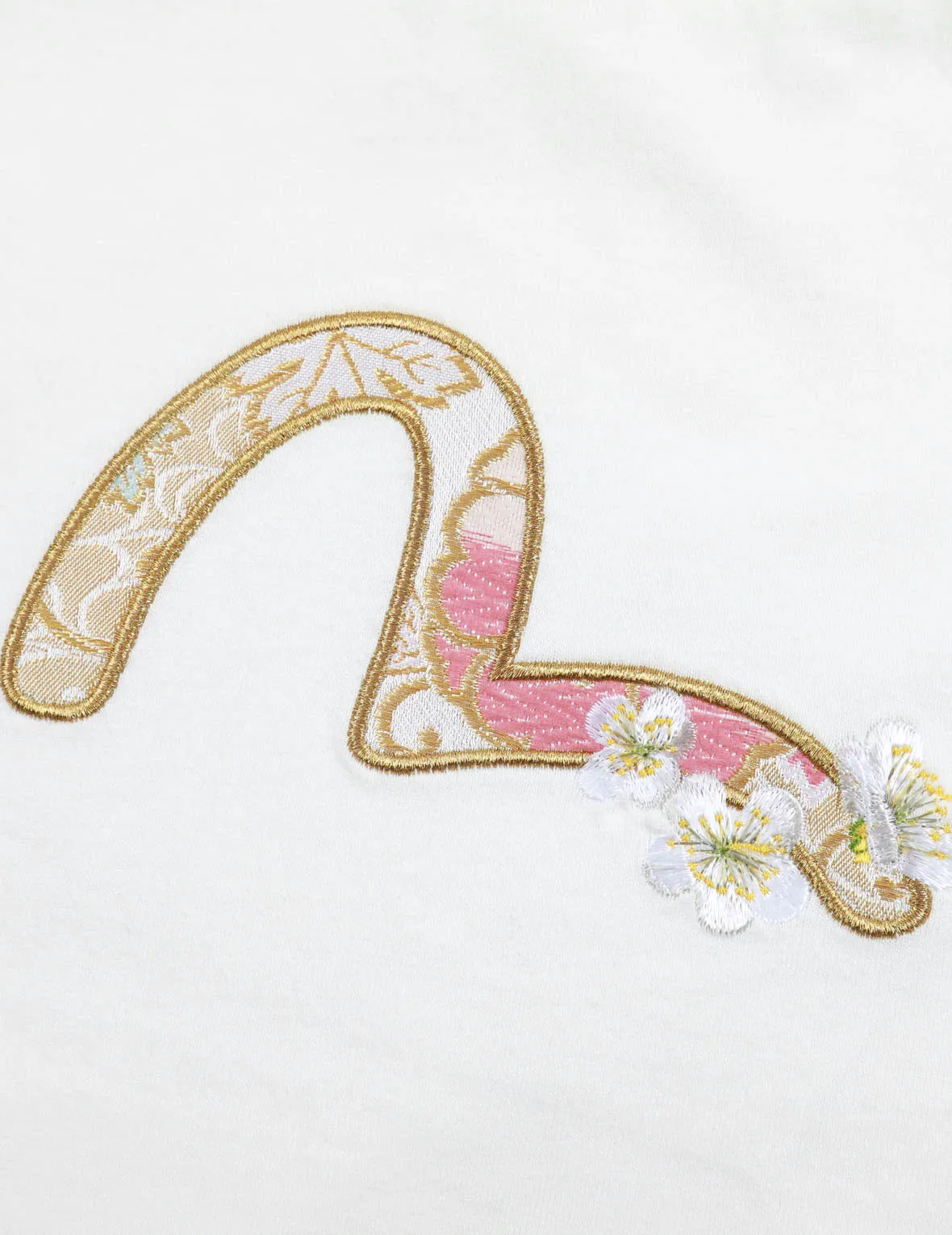 Brocade Seagull Appliqué T-shirt