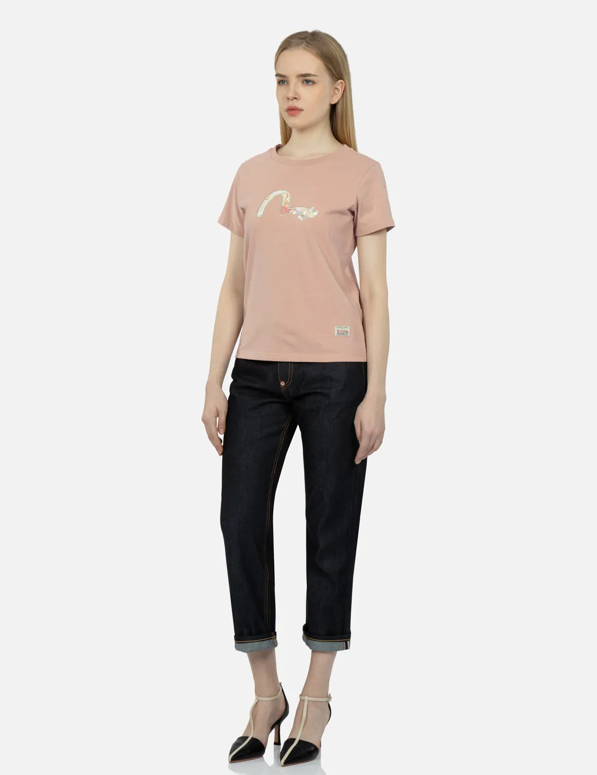 Brocade Seagull Appliqué T-shirt
