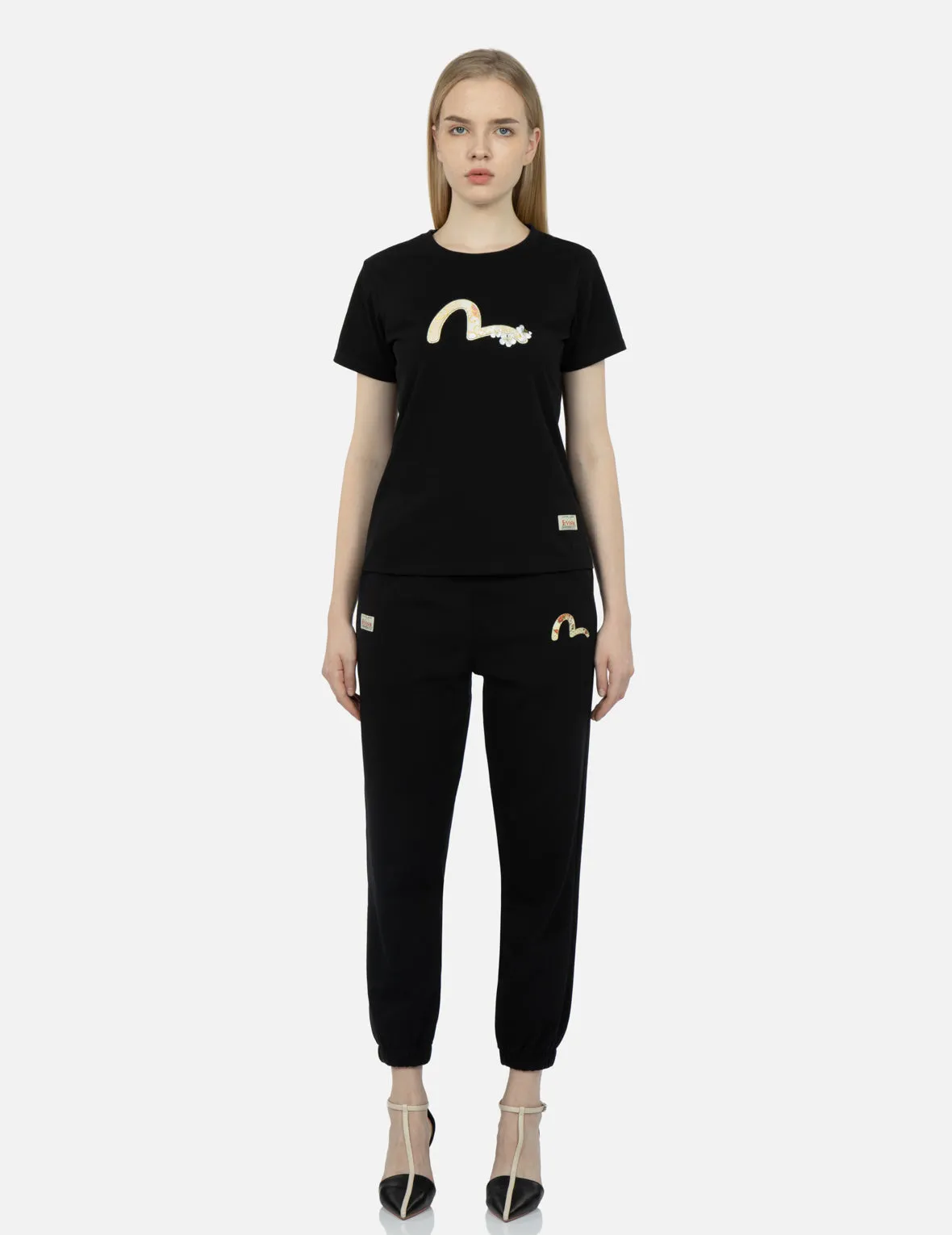 Brocade Seagull Appliqué T-shirt