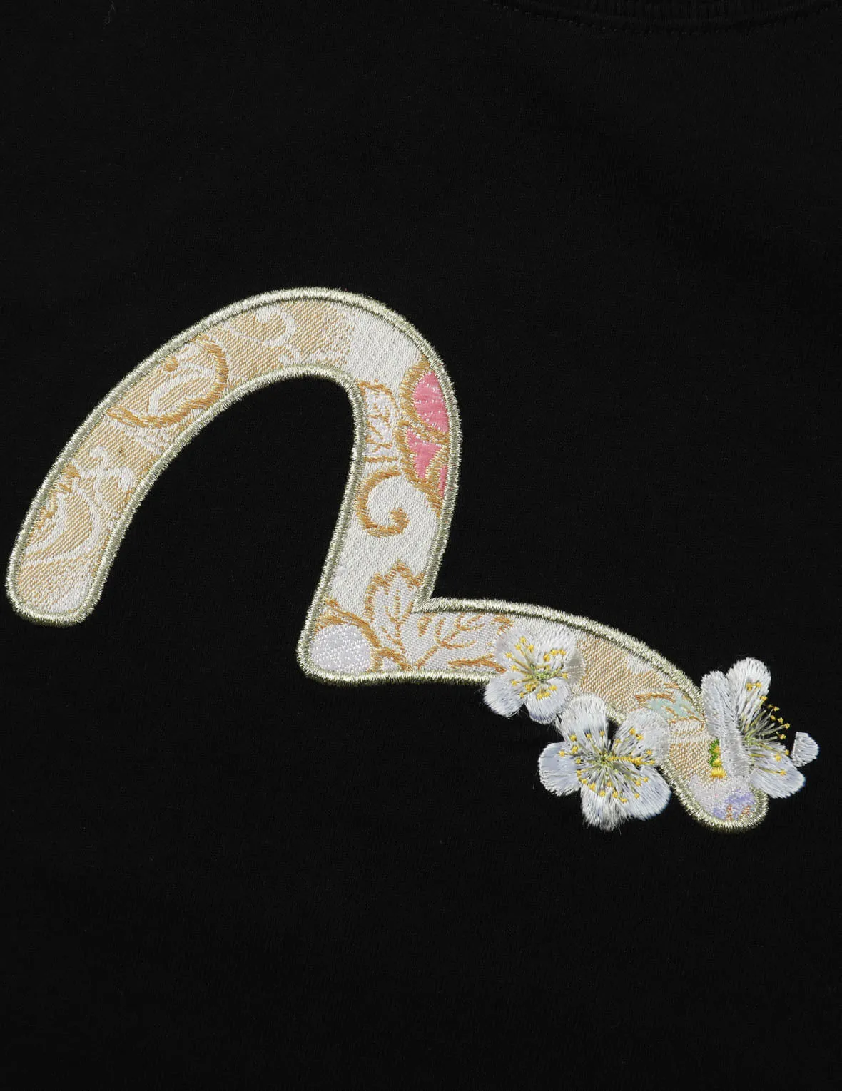 Brocade Seagull Appliqué T-shirt