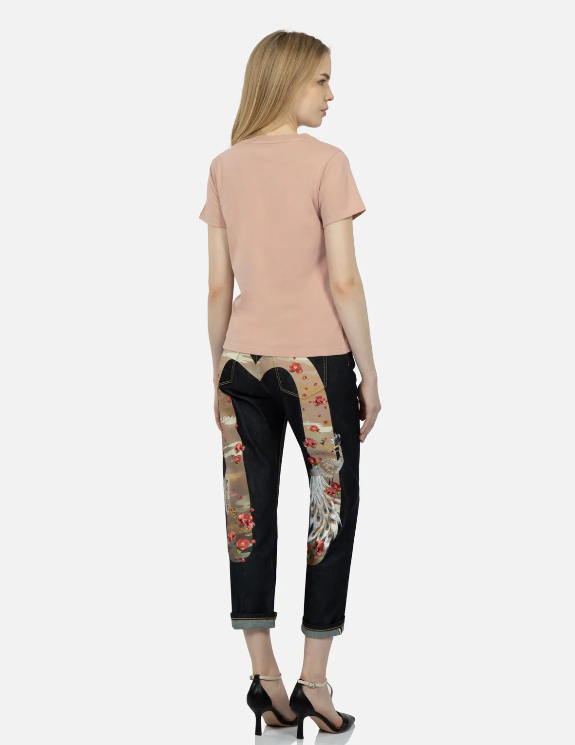 Brocade Seagull Appliqué T-shirt